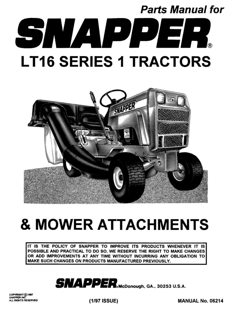 Snapper LT16 Series 1 User manual Snapper LT16 Series 1 User manual