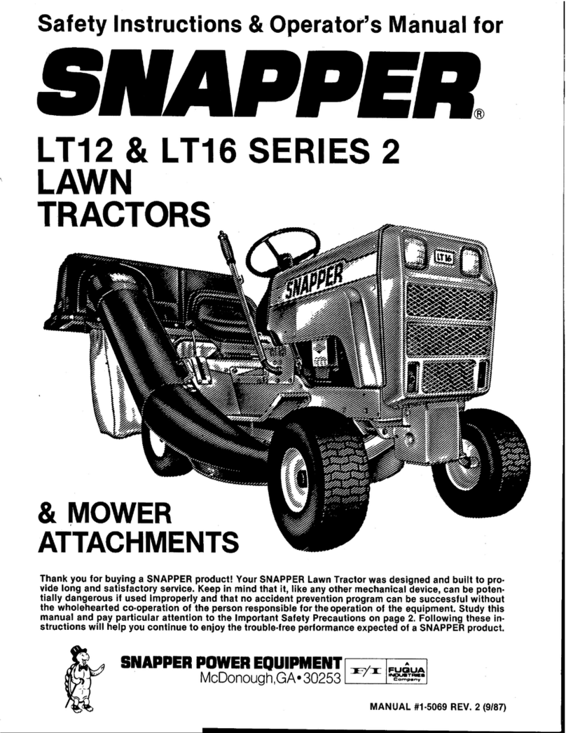 Snapper LT16 Series 2 Operation and maintenance manual