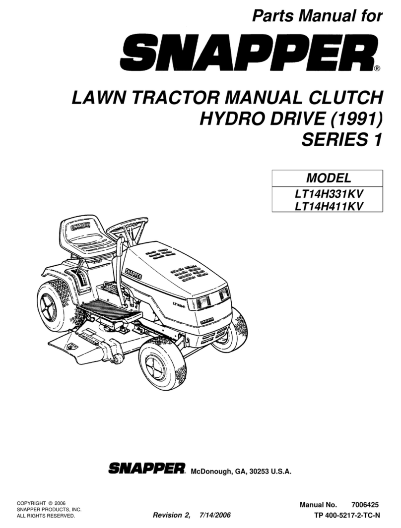Snapper LT14H331KV User manual Snapper LT14H331KV User manual