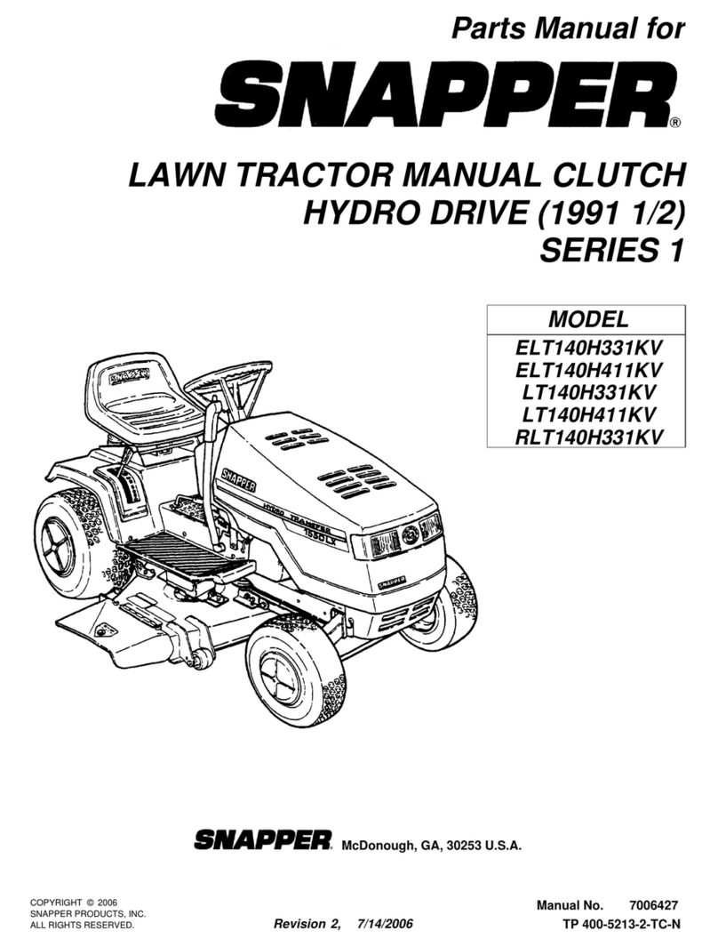Snapper LT140H331KV Series User manual