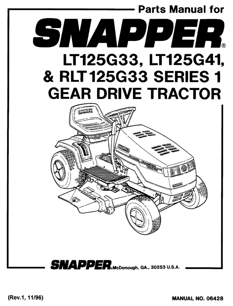 Snapper LT125G33 User manual