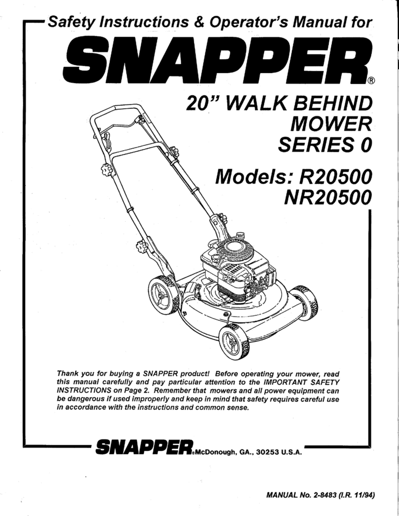 Snapper NR20500 Operation and maintenance manual
