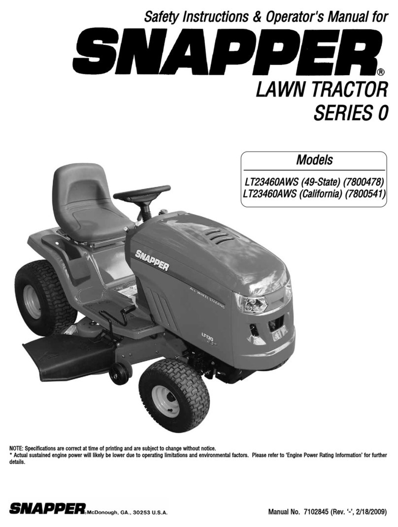 Snapper LT23460AWS Operation and maintenance manual