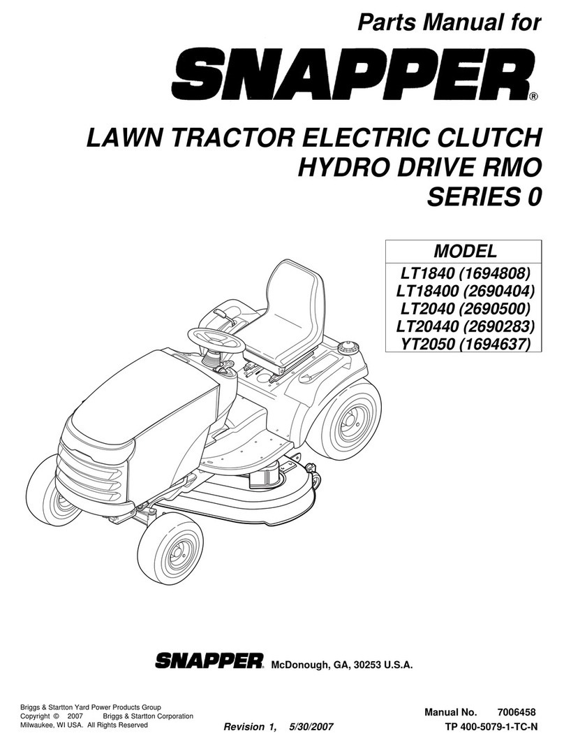 Snapper LT1840 (1694808) User manual Snapper LT1840 (1694808) User manual