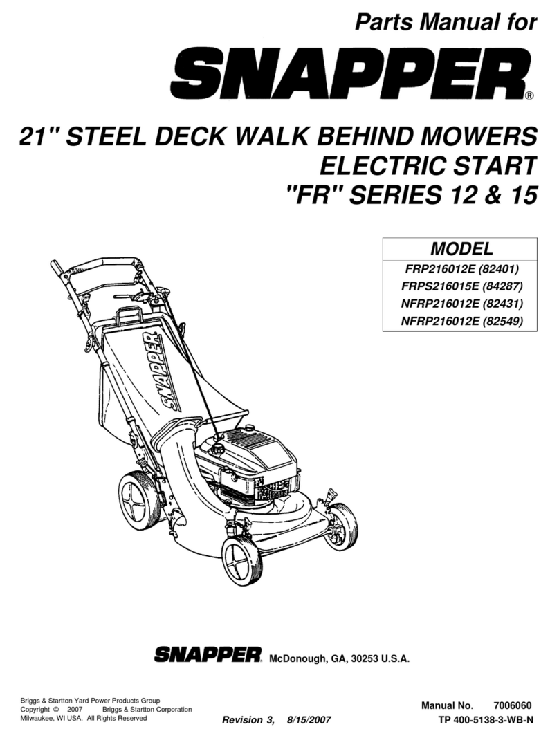 Snapper FRP216012E User manual