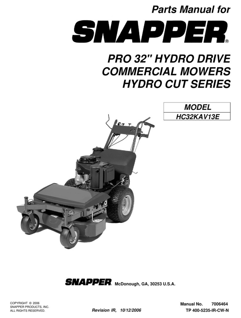 Snapper HC32KAV13E User manual Snapper HC32KAV13E User manual