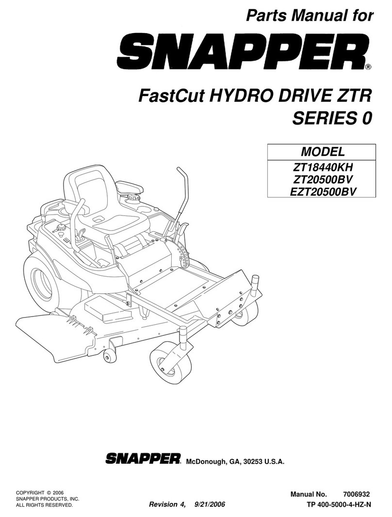 Snapper EZT20500BV User manual