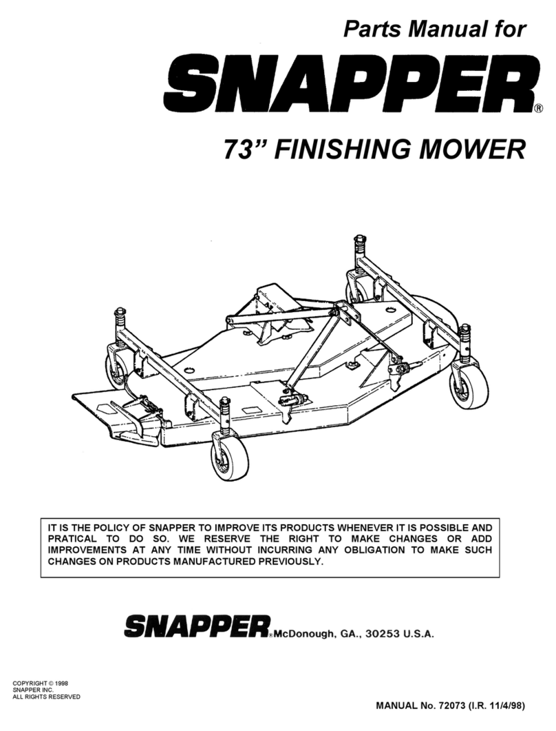 Snapper Finishing Mower User manual