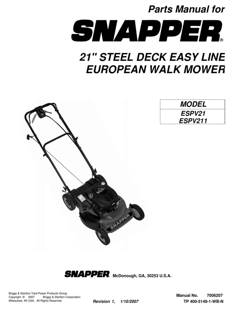 Snapper Easy Line ESPV21 User manual