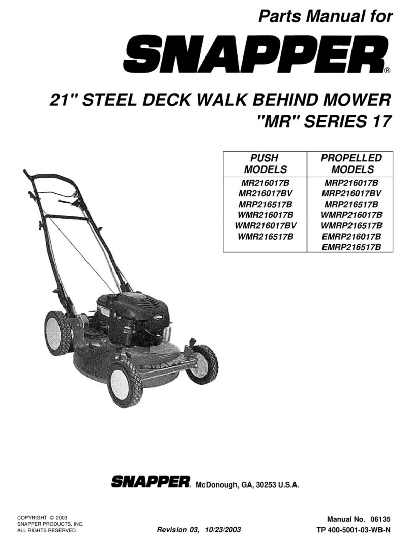 Snapper EMRP216517B User manual