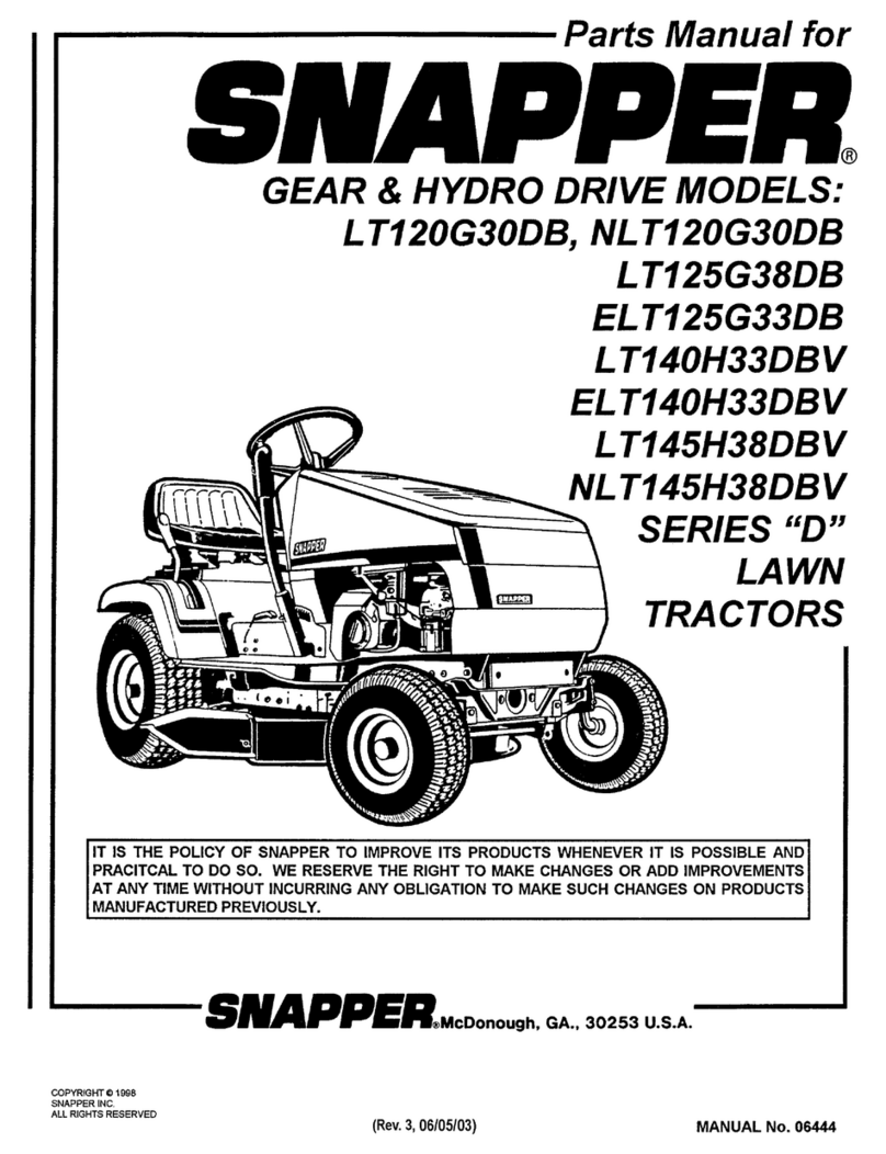Snapper LT120G30DB User manual