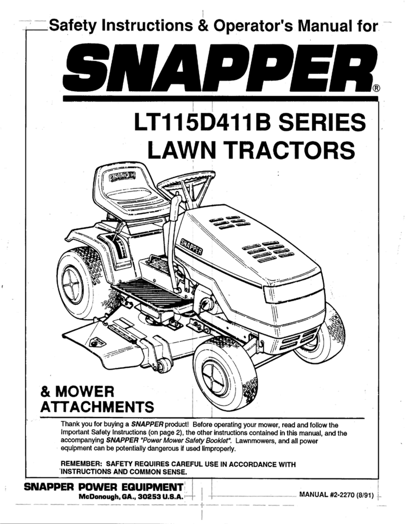 Snapper LT115D114B Series Operation and maintenance manual Snapper LT115D114B Series Operation and maintenance manual