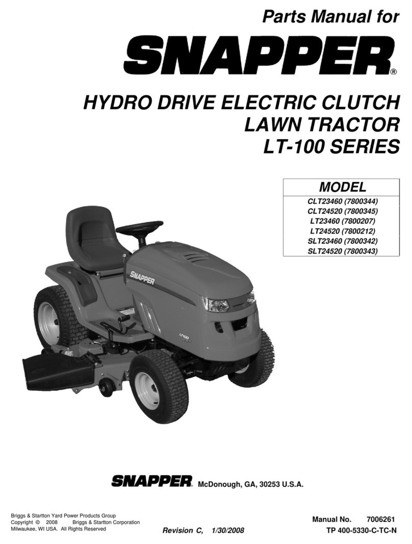 Snapper LT-100 Series User manual Snapper LT-100 Series User manual