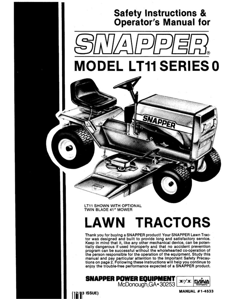 Snapper LT11 SERIES Operation and maintenance manual
