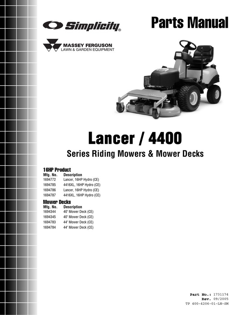 Simplicity Lancer / 4400 User manual Simplicity Lancer / 4400 User manual