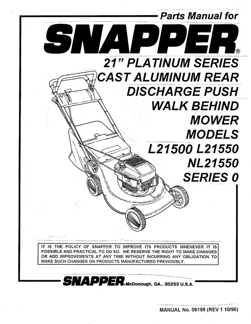 Snapper L21550 User manual Snapper L21550 User manual