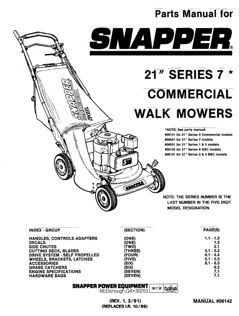 Snapper 21" Series 7 User manual