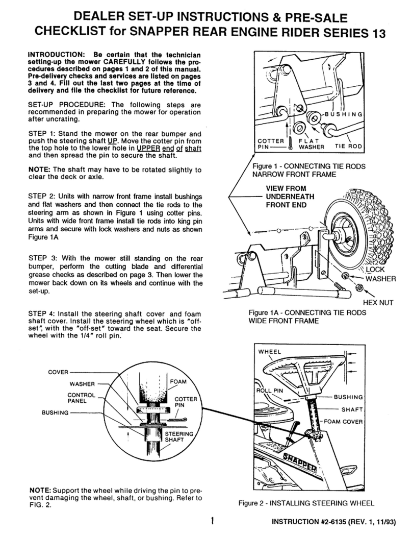 Snapper 13 Series Setup instructions