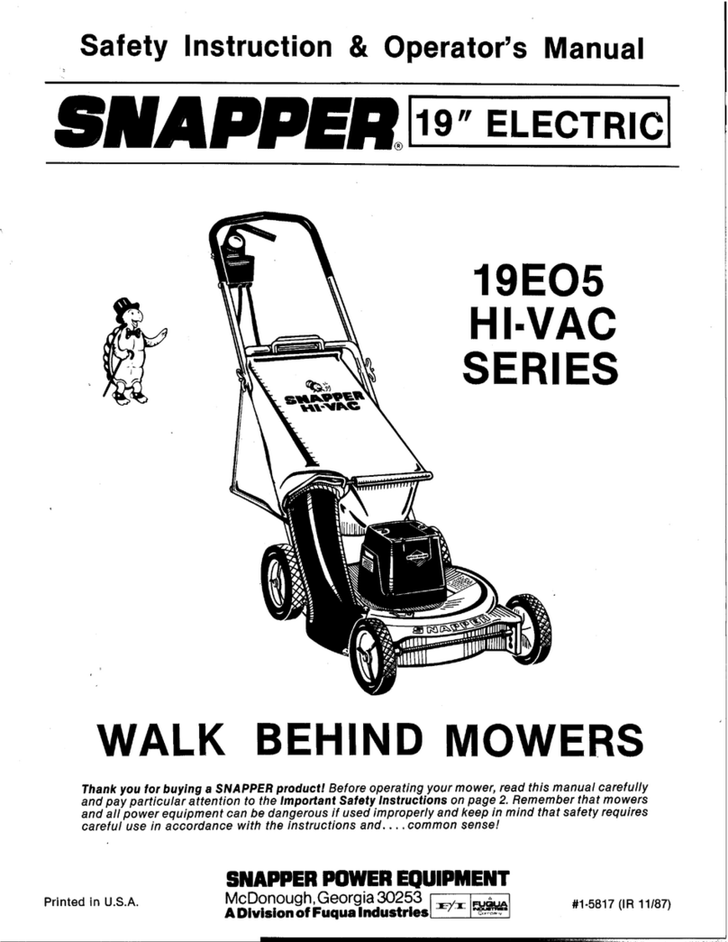 Snapper 19EO5 HI-VAC Series User manual