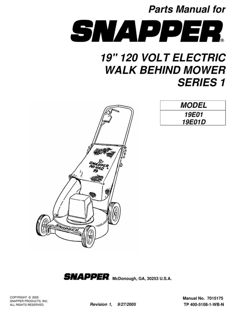 Snapper 19E01 User manual