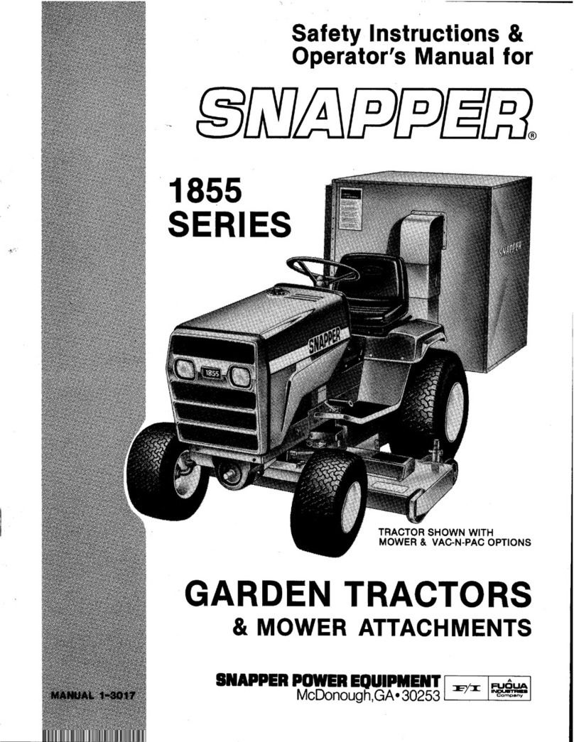 Snapper 1855 Series Operation and maintenance manual