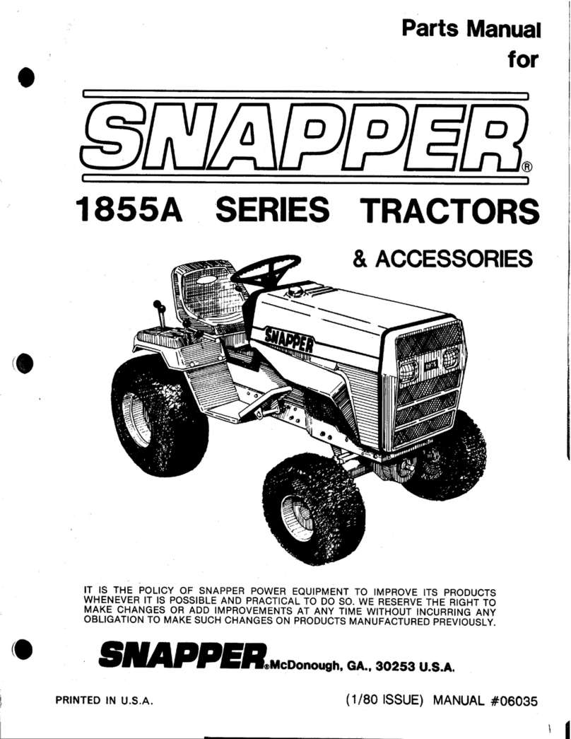 Snapper 1855A Series User manual