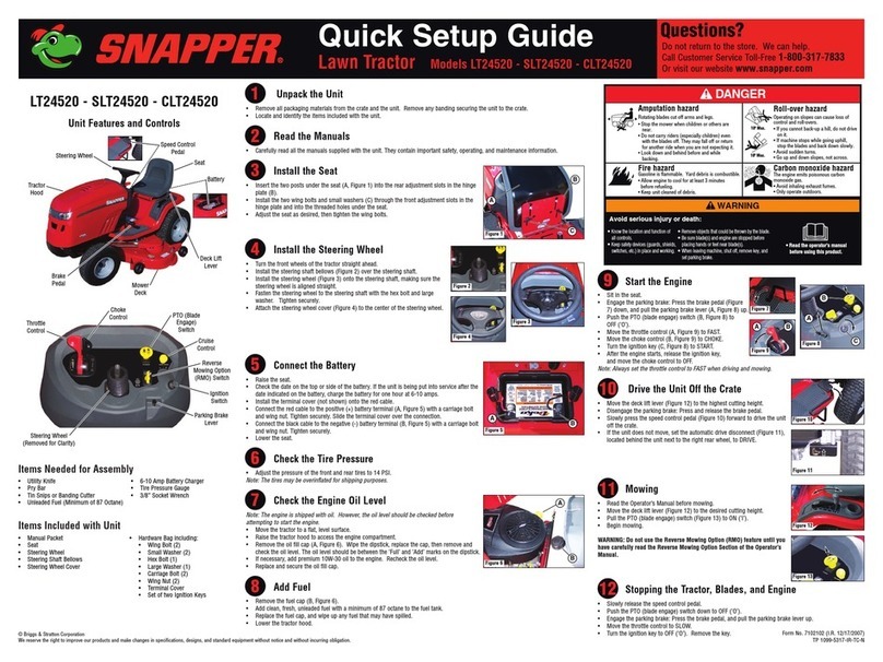 Snapper LT24520 (7800212) User manual Snapper LT24520 (7800212) User manual