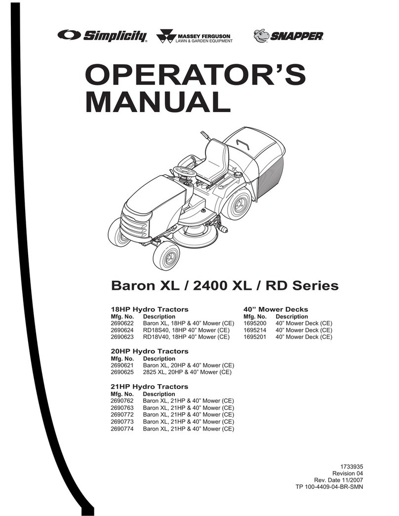 Snapper 2400 XL User manual