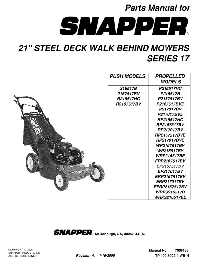 Snapper P217017BVE User manual