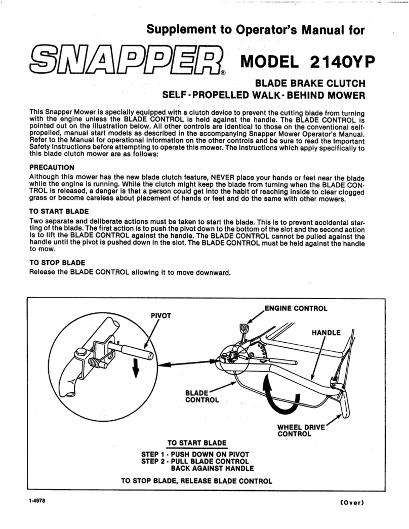 Snapper 2140YP User manual Snapper 2140YP User manual