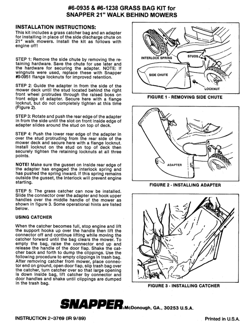 Snapper 6-1238 User manual