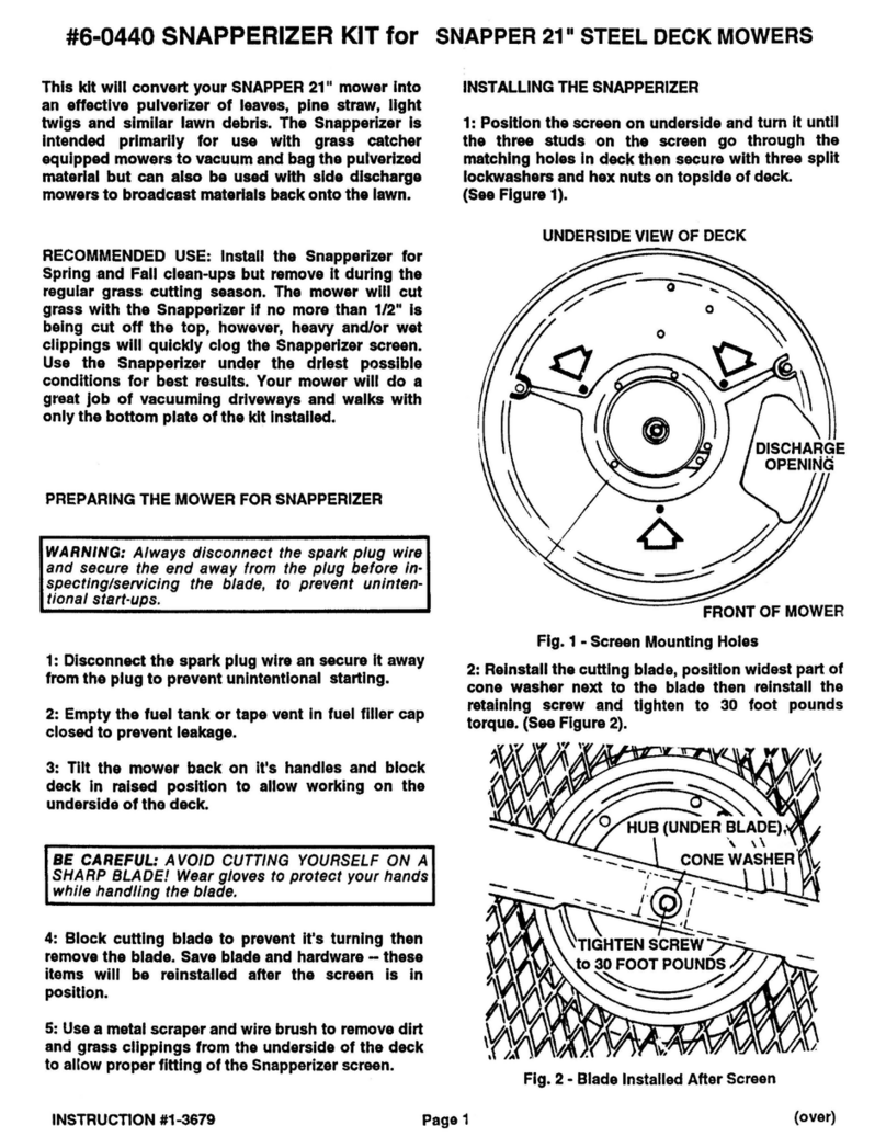 Snapper 6-0440 User manual