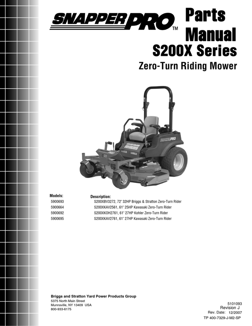 Snapper 5900664 User manual Snapper 5900664 User manual