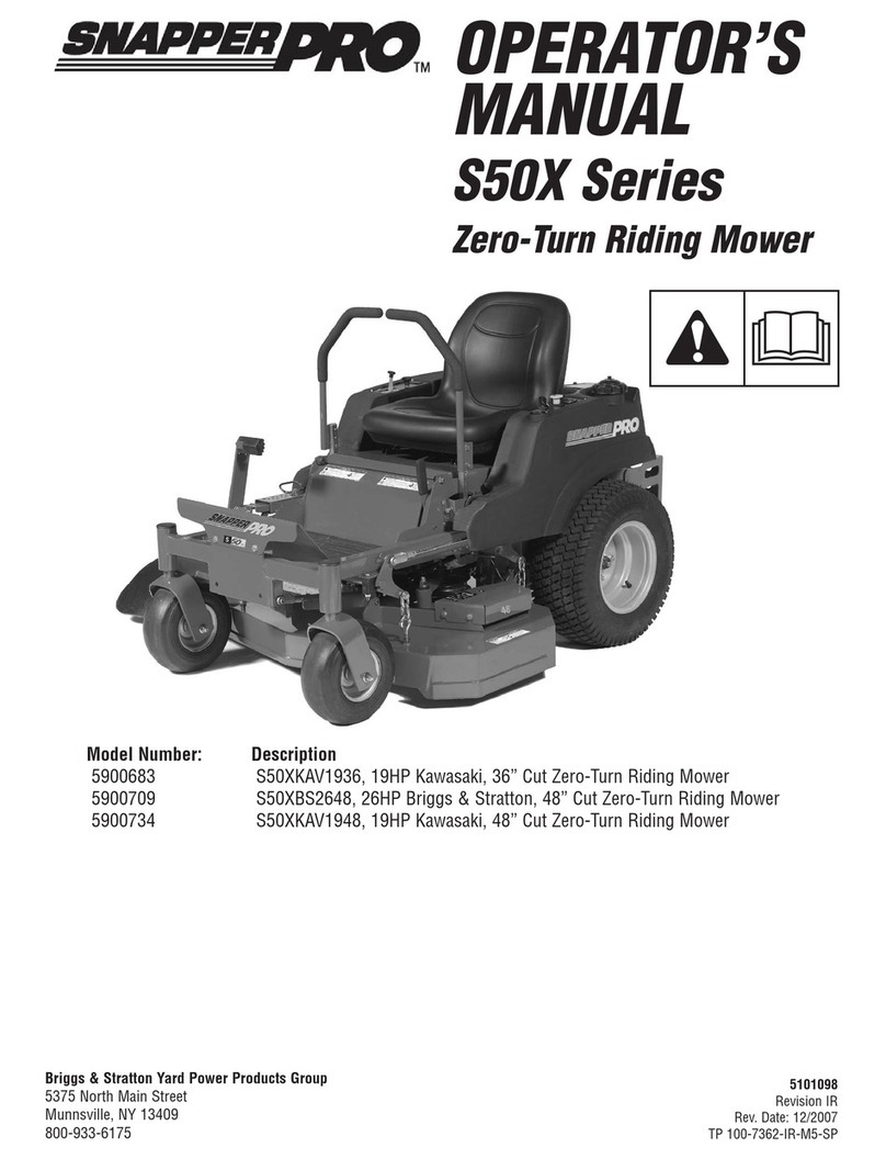 Snapper 5900683, 5900709, 5900734 User manual