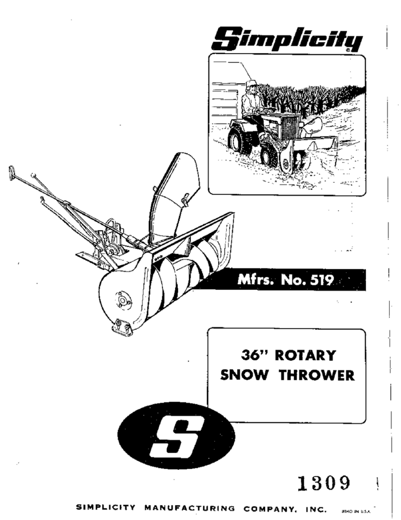 Simplicity 519 Operator's manual