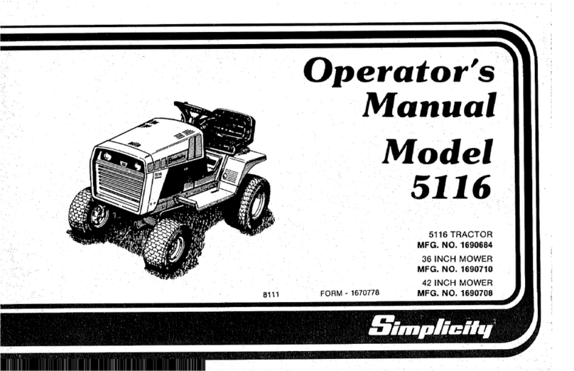 Simplicity 5116 User manual