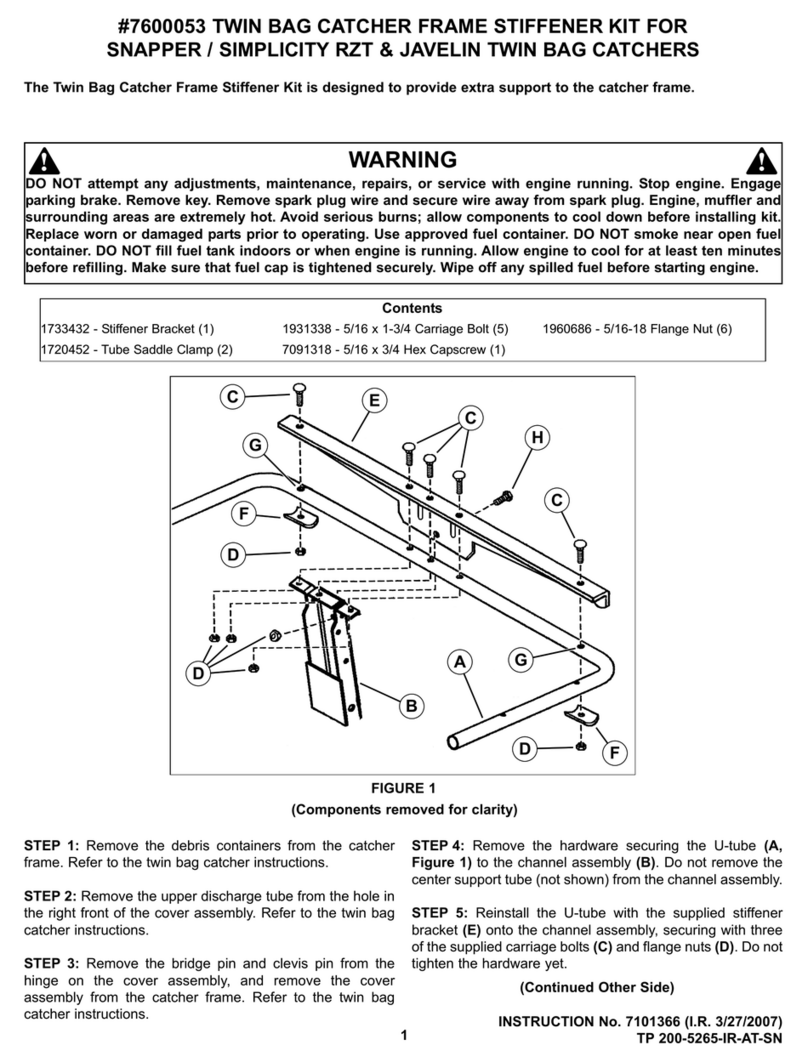 Snapper 7600053 User manual