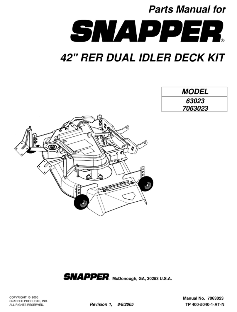 Snapper 63023 User manual Snapper 63023 User manual
