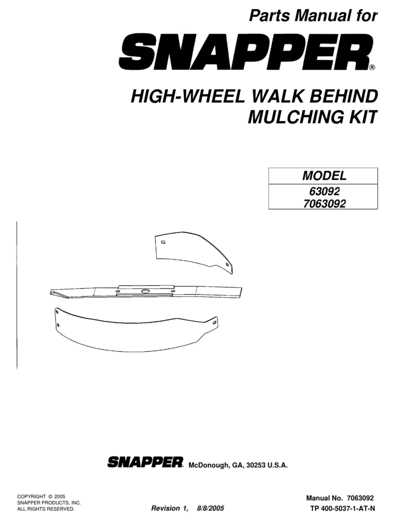 Snapper 63092 User manual