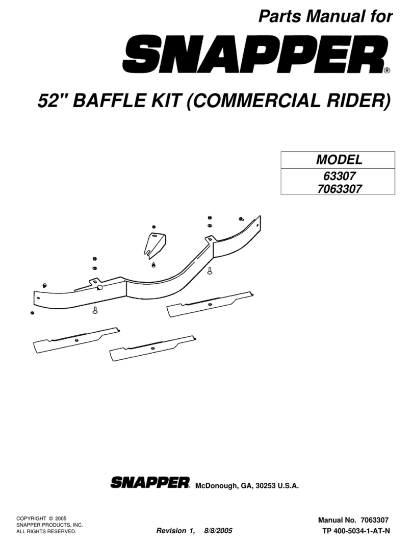 Snapper 63307 User manual