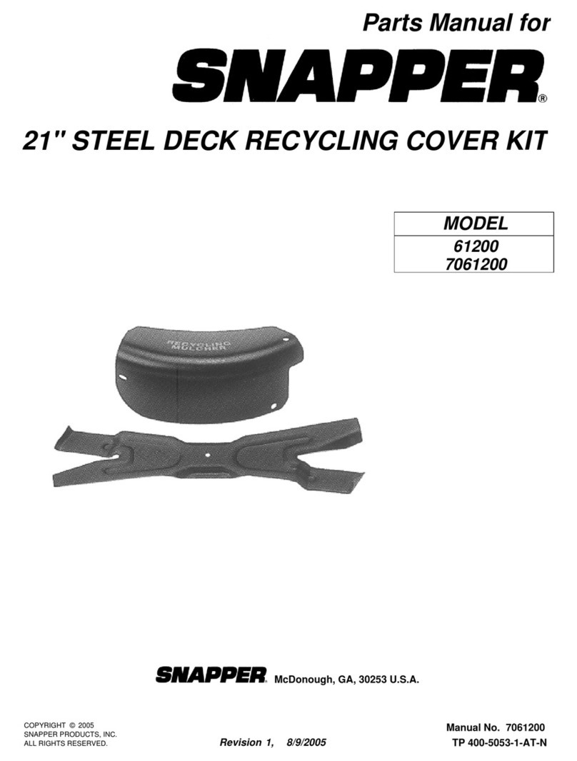 Snapper 61200 parts manual