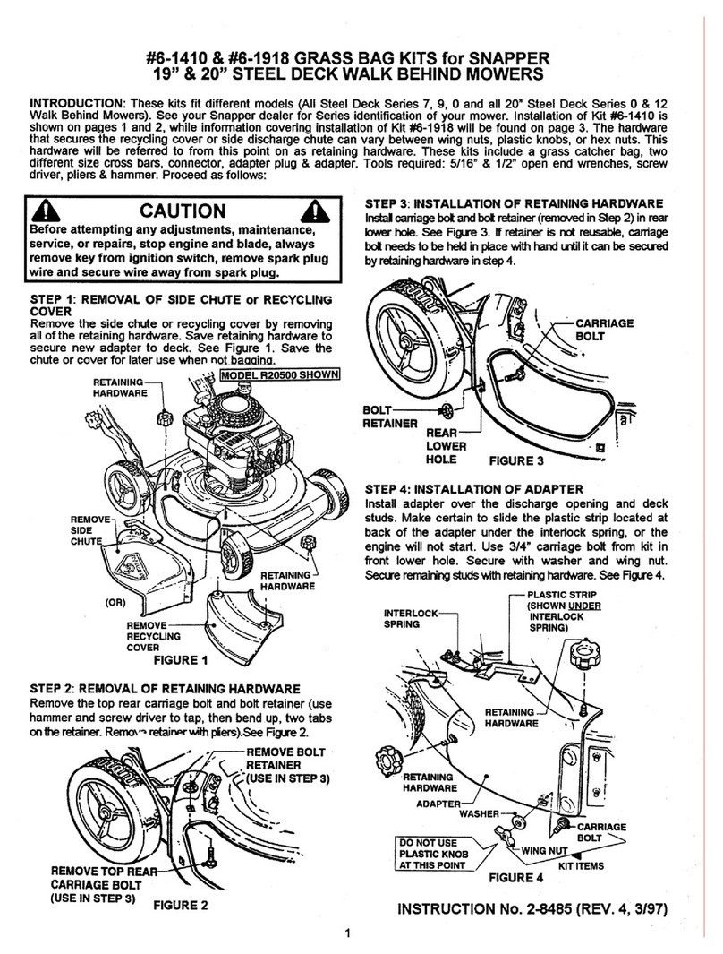 Snapper 6-1410 User manual