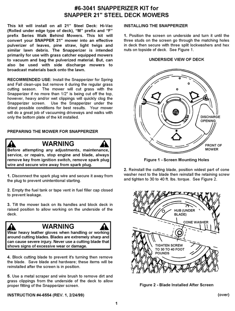 Snapper 6-3041 installation instructions