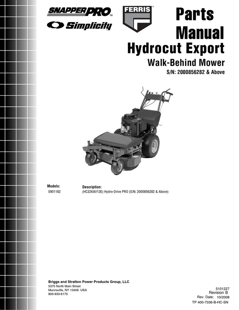 Snapper 5901182 User manual Snapper 5901182 User manual