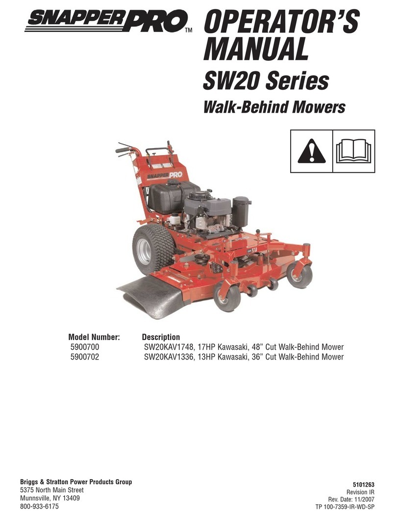 Snapper 5900700 Operator's manual