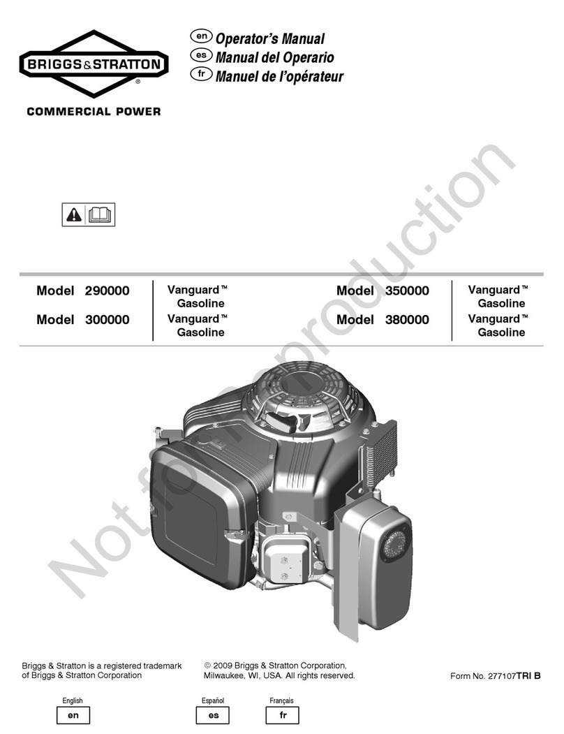 Briggs & Stratton Vanguard 300000 Operator's manual