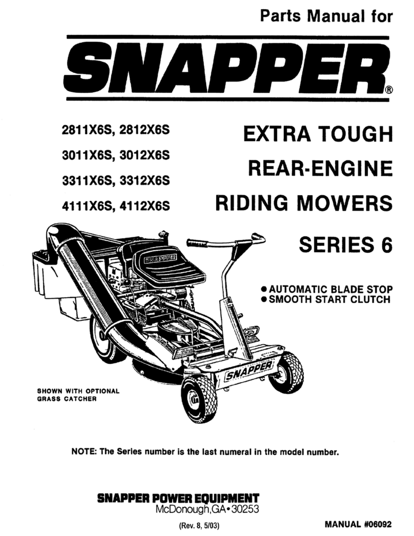 Snapper 2811X6S User manual