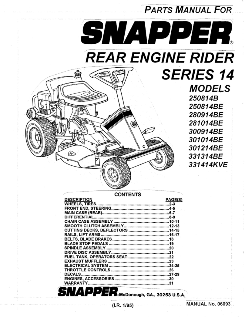 Snapper 250814BE User manual