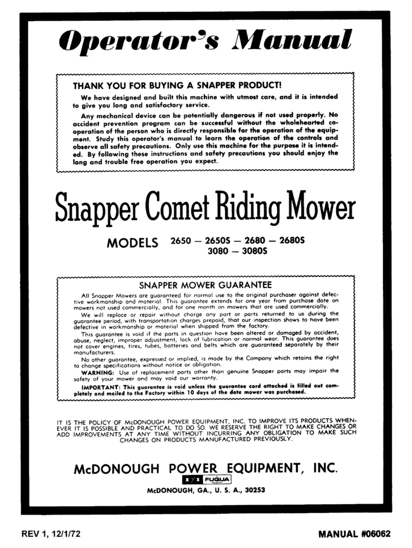 Snapper Comet 2650S User manual