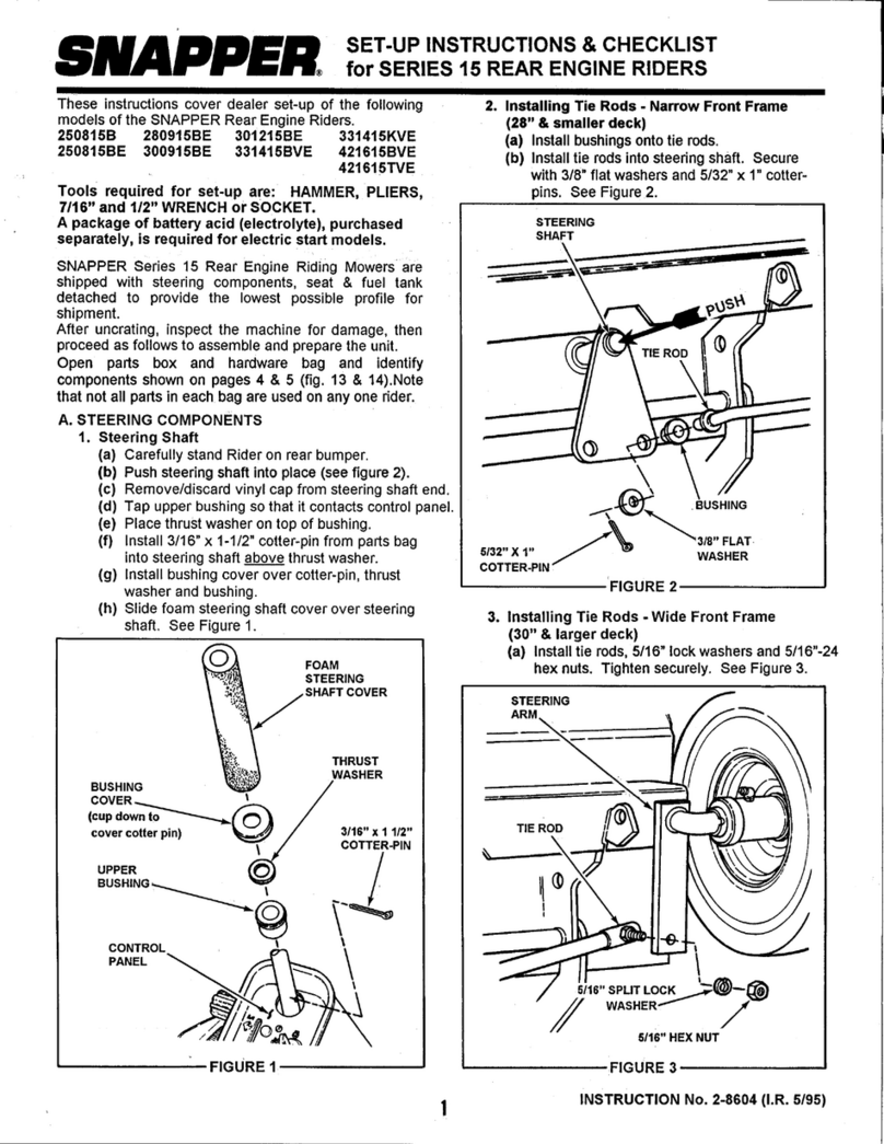 Snapper 250815B User manual